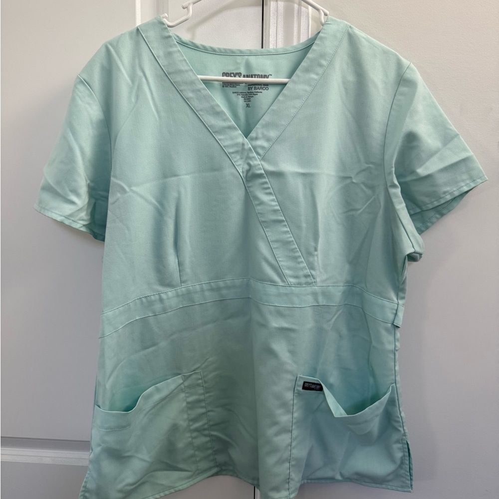 Grey's Anatomy Women's Light Blue Scrub Top